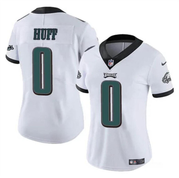 Women's Philadelphia Eagles #0 Bryce Huff White Vapor Untouchable Limited Football Stitched Jersey(Run Small)