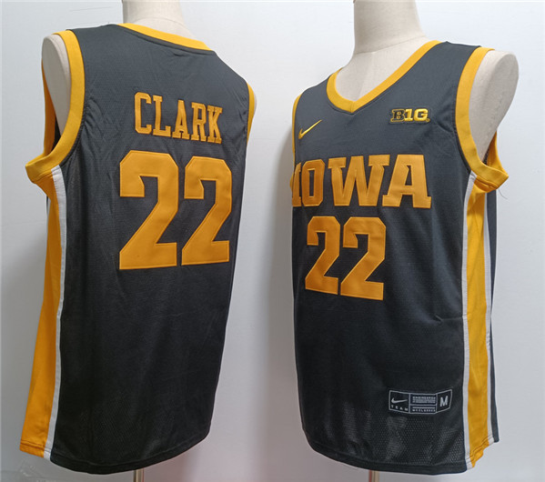 Men's Iowa Hawkeyes #22 Caitlin Clark Black College Stitched Basketball Jersey