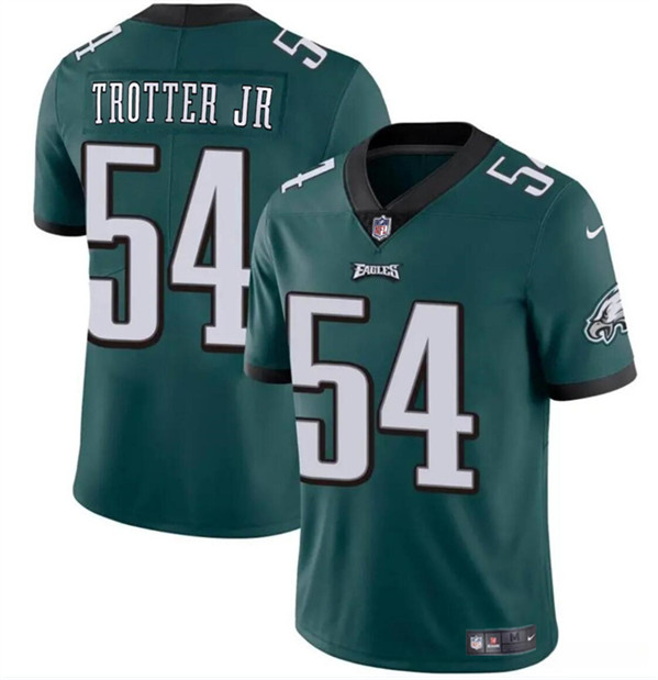 Men's Philadelphia Eagles #54 Jeremiah Trotter Jr Green 2024 Draft Vapor Untouchable Limited Football Stitched Jersey