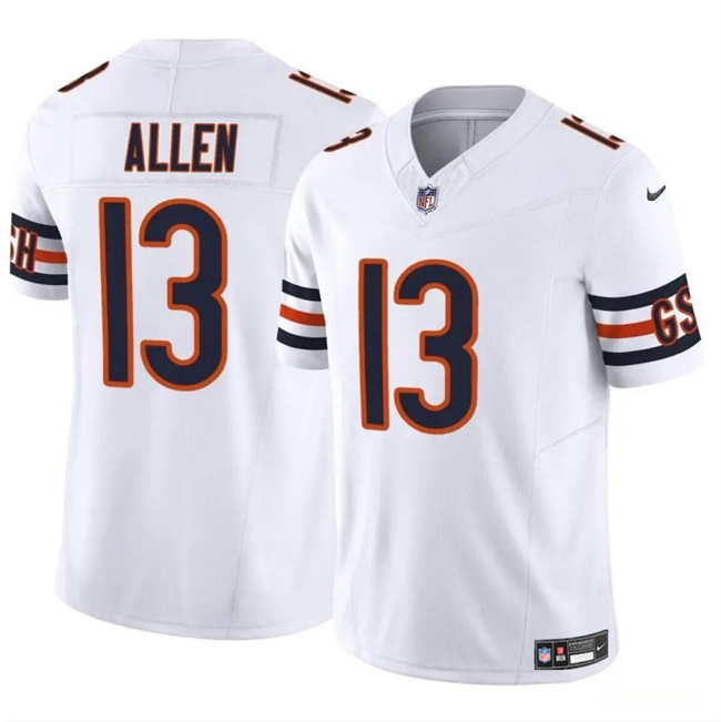 Men's Chicago Bears #13 Keenan Allen White 2023 F.U.S.E. Vapor Football Stitched Jersey