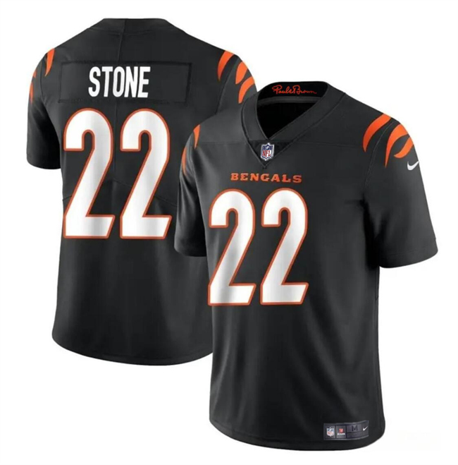 Men's Cincinnati Bengals #22 Geno Stone BLack Vapor Untouchable Limited Football Stitched Jersey