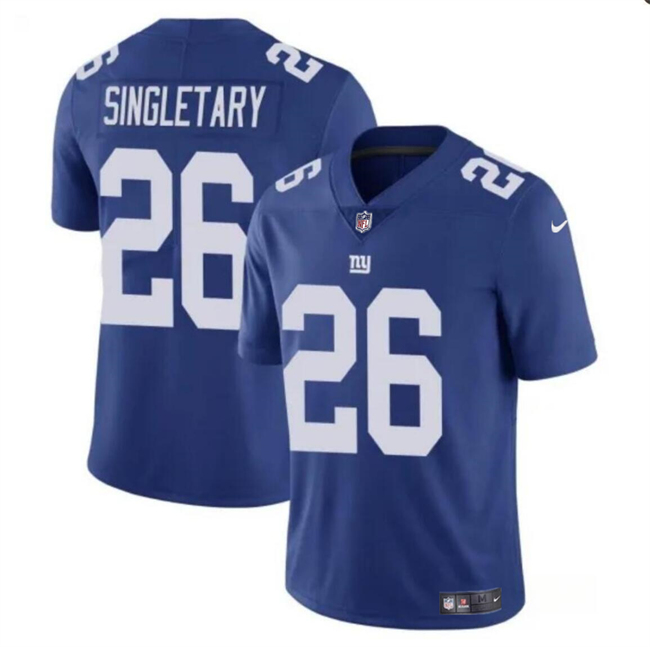 Men's New York Giants #26 Devin Singletary Blue Vapor Untouchable Limited Football Stitched Jersey