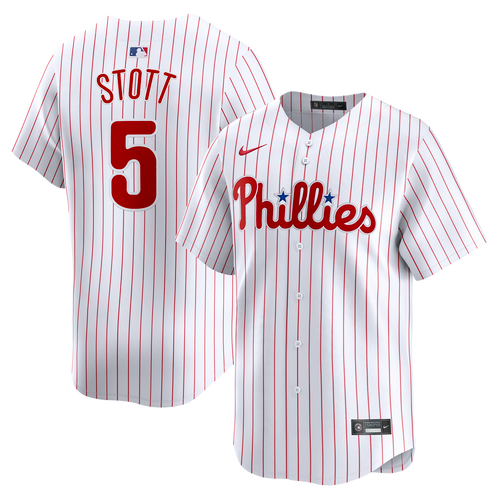 Men's Philadelphia Phillies #5 Bryson Stott White Home Limited Stitched Jersey