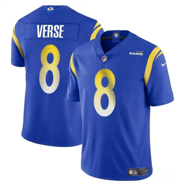 Men's Los Angeles Rams #8 Jared Verse Blue 2024 Draft Vapor Untouchable Football Stitched Jersey