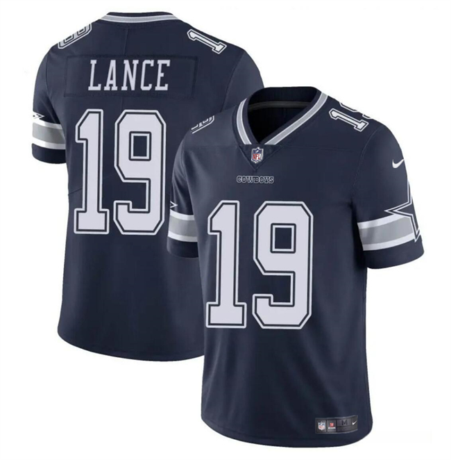 Men's Dallas Cowboys #19 Trey Lance Navy Vapor Untouchable Limited Football Stitched Jersey (1)