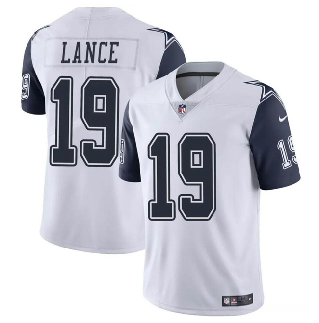 Men's Dallas Cowboys #19 Trey Lance White Color Rush Limited Football Stitched Jersey