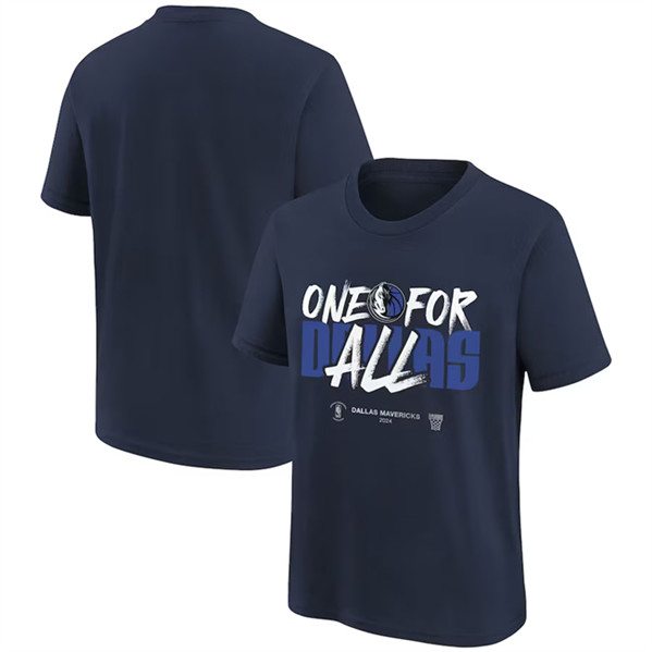 Men's Dallas Mavericks Navy 2024 Playoffs Mantra T-Shirt