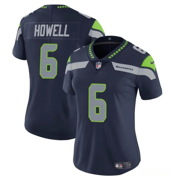 Women's Seattle Seahawks #6 Sam Howell Navy Vapor Limited Football Stitched Jersey