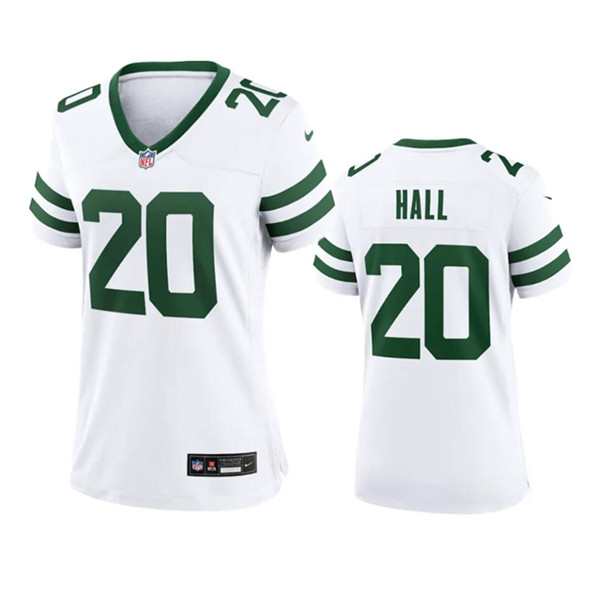 Women's New York Jets #20 Breece Hall White 2024 Football Stitched Jersey(Run Small)