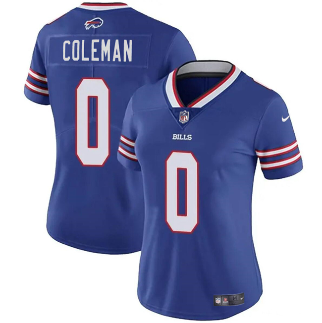 Women's Buffalo Bills #0 Keon Coleman Blue Vapor Football Stitched Jersey