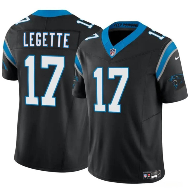 Youth Carolina Panthers #17 Xavier Legette Black 2024 Draft F.U.S.E Vapor Untouchable Limited Football Stitched Jersey