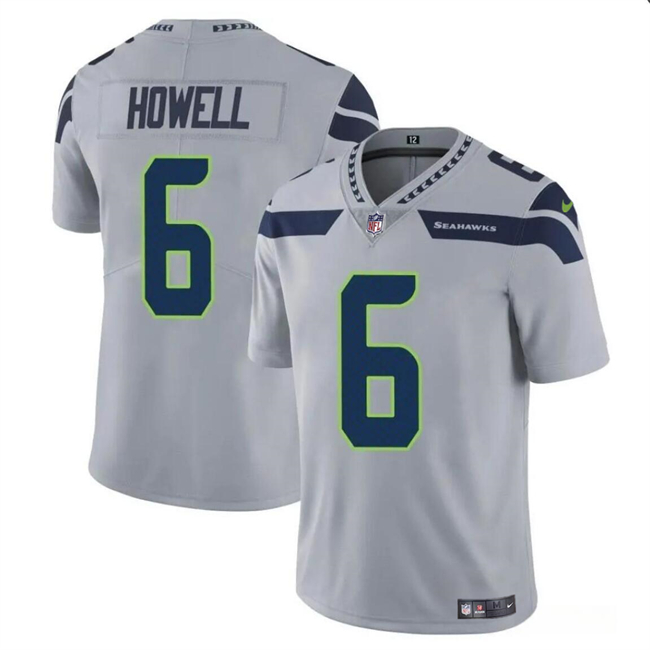 Youth Seattle Seahawks #6 Sam Howell Gray Vapor Limited Football Stitched Jersey