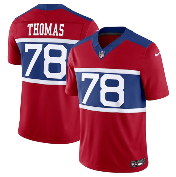 Men's New York Giants #78 Andrew Thomas Century Red Alternate Vapor F.U.S.E. Limited Football Stitched Jersey