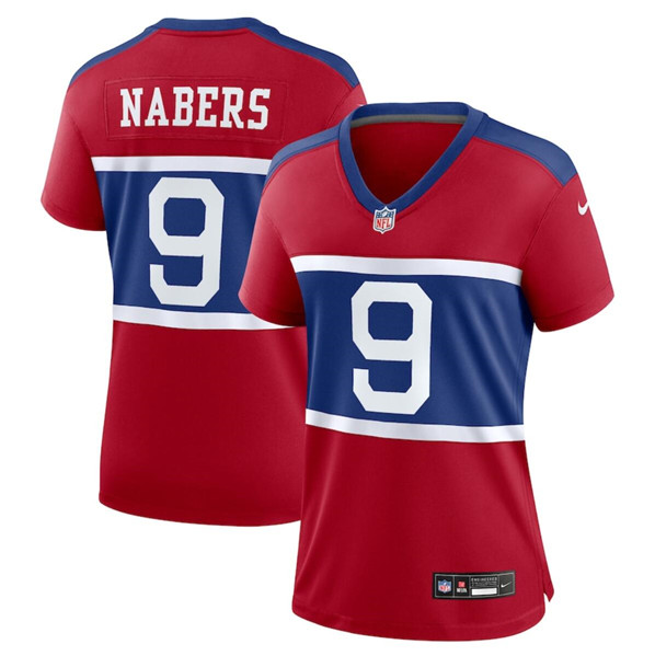 Women's New York Giants #9 Malik Nabers Century Red Alternate Vapor Limited Football Stitched Jersey