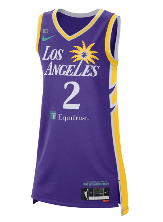 Women's Los Angeles Sparks #2 Te'a Cooper Purple Stitched WNBA Jersey