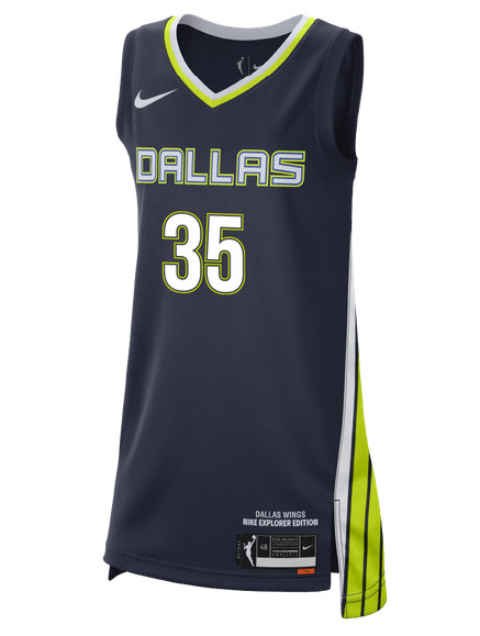 Women's Dallas Wings #35 Collier Navy Stitched WNBA Jersey