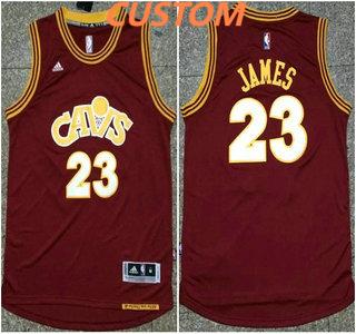 Custom Men's Cleveland Cavaliers Revolution 30 Swingman 2015-16 Red Stitched NBA Jersey