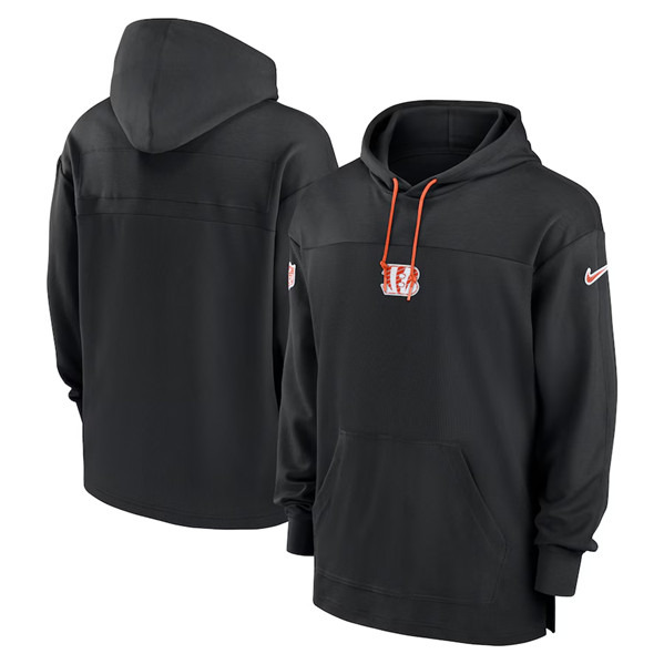 Men's Cincinnati Bengals Black Performance Pullover Hoodie