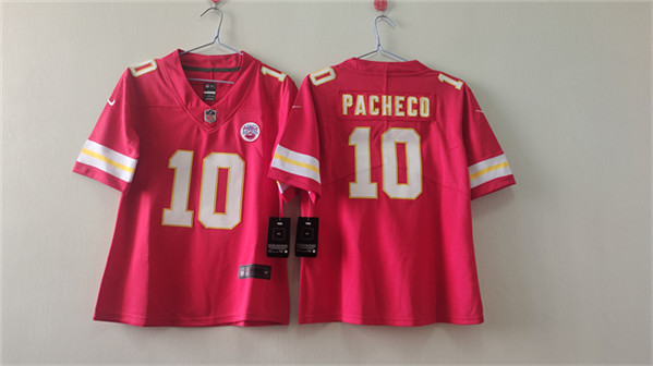 Women's Kansas City Chiefs #10 Isiah Pacheco Red Vapor Untouchable Limited Stitched Jersey(Run Small)