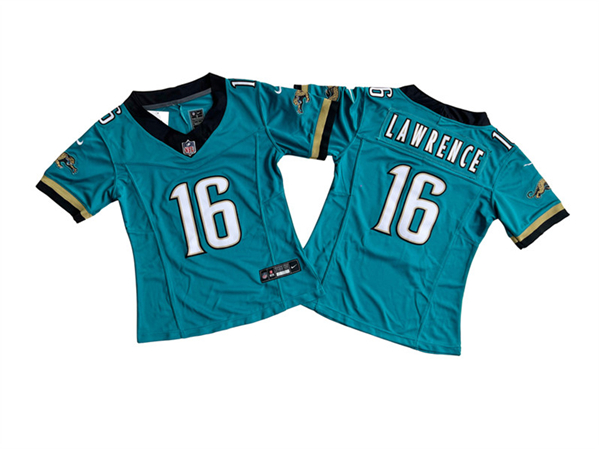 Women's Jacksonville Jaguars #16 Trevor Lawrence Teal 2024 F.U.S.E. Prowler Throwback Vapor Limited Football Stitched Jersey(Run Small)