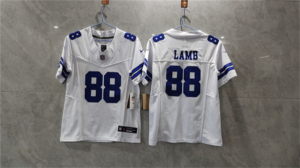 Women's Dallas Cowboys #88 CeeDee Lamb White 2023 F.U.S.E. Limited Football Stitched Jersey(Run Small)