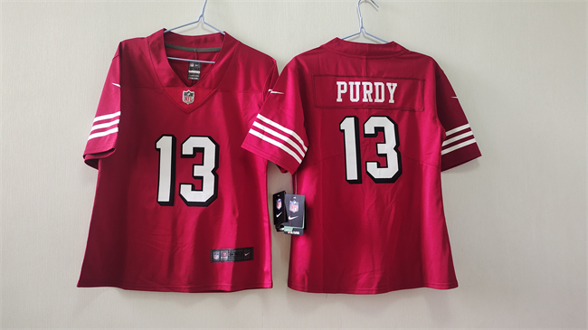 Women's San Francisco 49ers #13 Brock Purdy Red Alternate Vapor Football Stitched Jersey(Run Small)