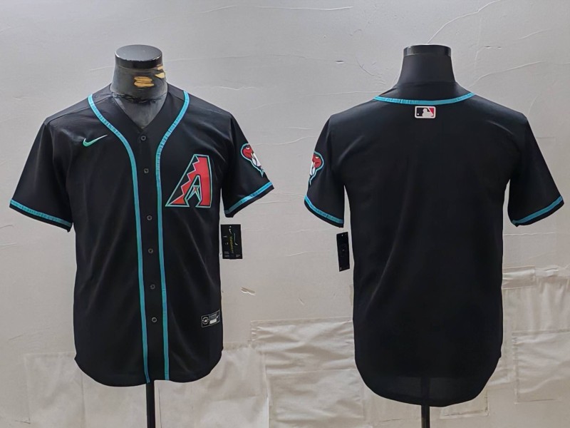 Men's Arizona Diamondbacks Blank Black Cool Base Limited Stitched Jersey