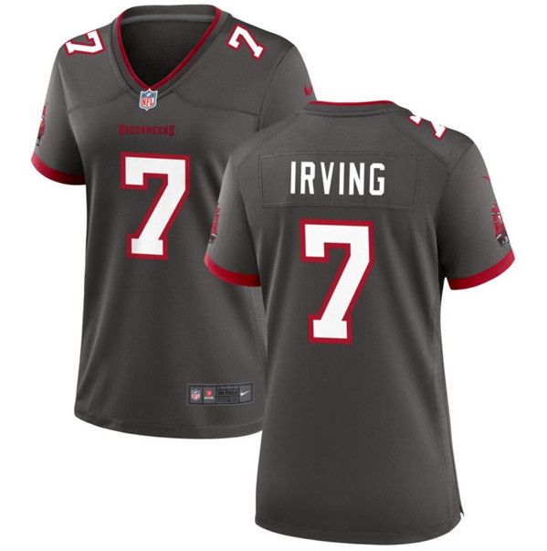 Women's Tampa Bay Buccanee #7 Bucky Irving Gray Stitched Game Jersey(Run Small)