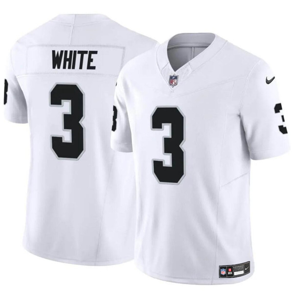 Men's Las Vegas Raiders #3 Zamir White White F.U.S.E. Vapor Football Stitched Jersey