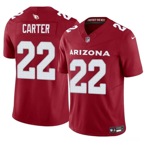 Men's Arizona Cardinals #22 Michael Carter Red 2024 F.U.S.E. Vapor Untouchable Limited Football Stitched Jersey