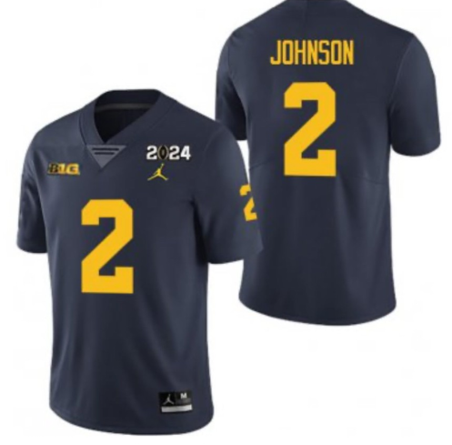 Men's Michigan Wolverines #2 Will Johnson Navy 2024 Stitched Jersey