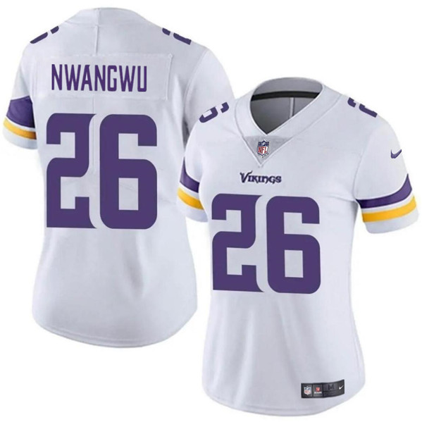 Women's Minnesota Vikings #26 Kene Nwangwu White Vapor Untouchable Limited Jersey(Run Small)