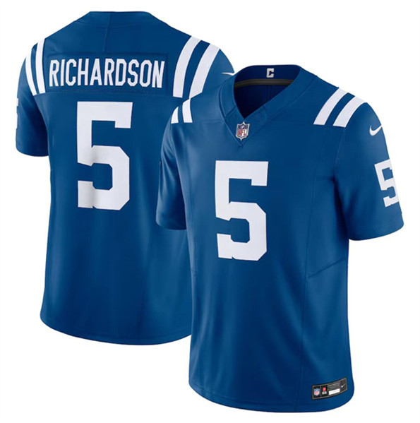 Men's Indianapolis Colts #5 Anthony Richardson Blue 2023 F.U.S.E. Vapor Untouchable Football Stitched Jersey