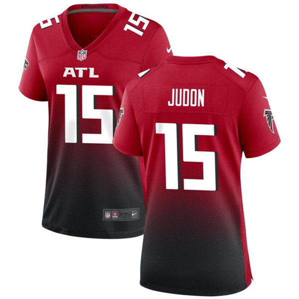 Women's Atlanta Falcons #15 Matthew Judon Red Black Stitched Jersey(Run Small)