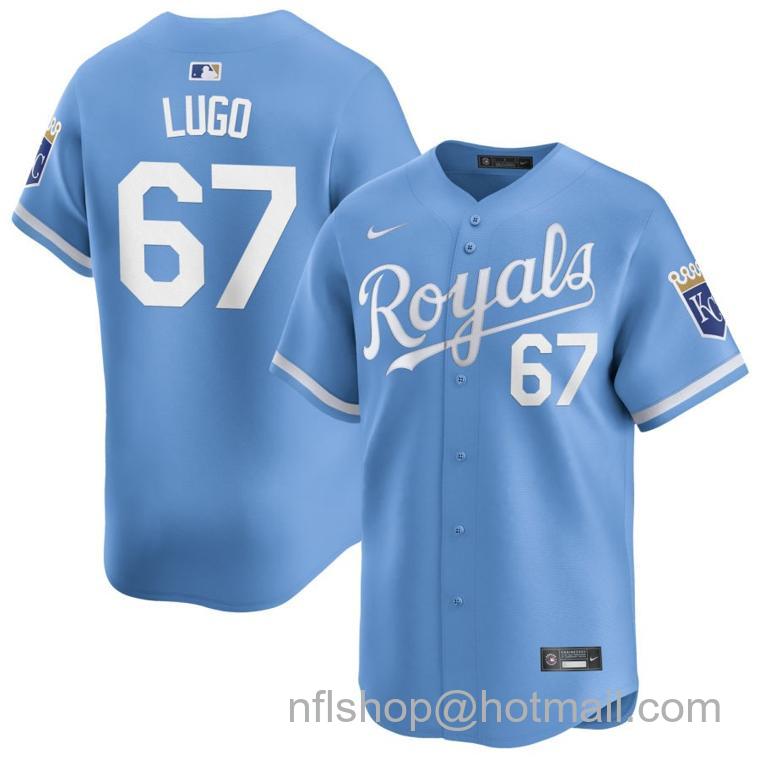 Men's Kansas City Royals #67 Seth Lugo Light Blue 2024 Alternate Limited Stitched Baseball Jersey