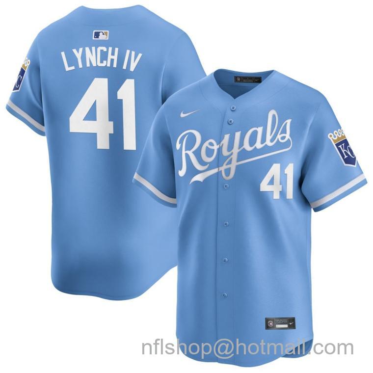 Youth Kansas City Royals #41 Daniel Lynch IV Light Blue 2024 Alternate Limited Stitched Baseball Jersey