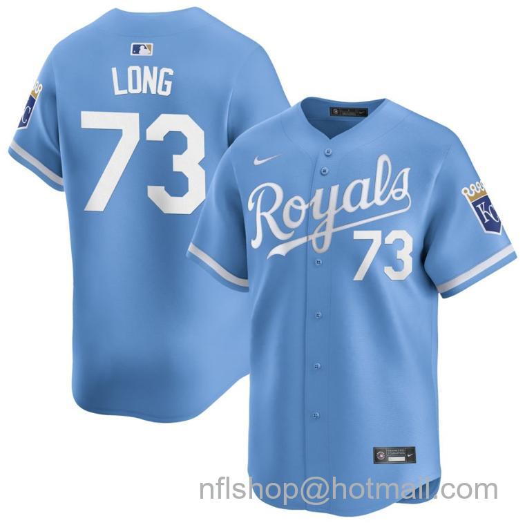 Youth Kansas City Royals #73 Sam Long Light Blue 2024 Alternate Limited Stitched Baseball Jersey