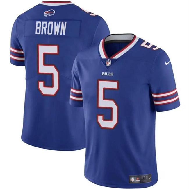 Men's Buffalo Bills #5 Anthony Brown Blue 2024 Vapor Untouchable Limited Football Stitched Jersey