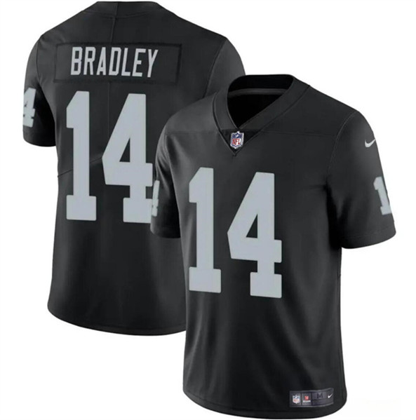 Men's Las Vegas Raiders #14 Carter Bradley Black 2024 Vapor Football Stitched Jersey