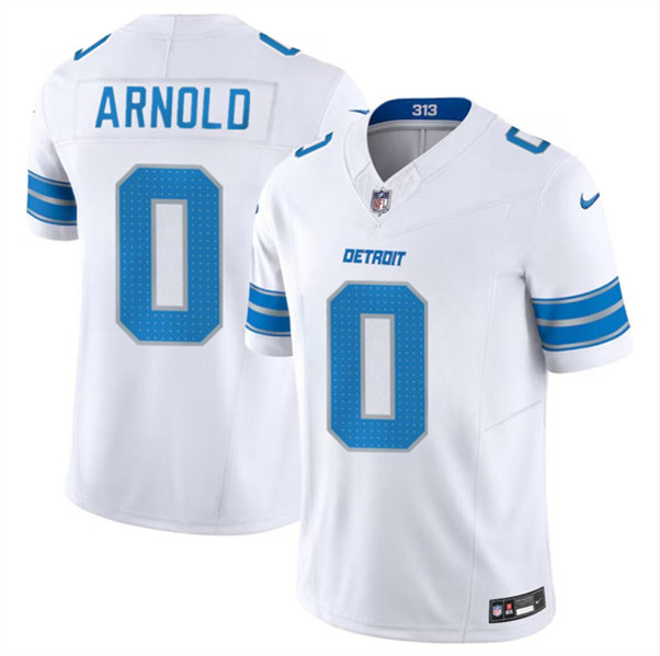 Men's Detroit Lions #0 Terrion Arnold White 2024 Draft F.U.S.E. Vapor Untouchable Limited Football Stitched Jersey