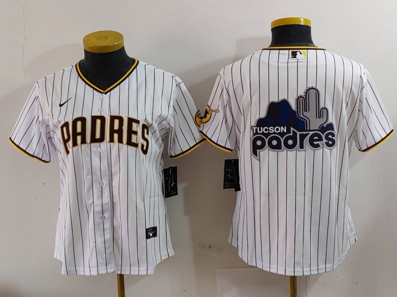 Women's San Diego Padres White Nike Big Logo Cool Base Stitched Baseball Jersey