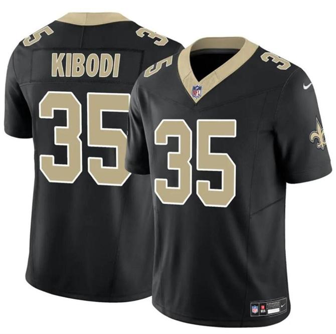 Men's New Orleans Saints #35 Jacob Kibodi Black F.U.S.E Vapor Limited Stitched Football Jersey