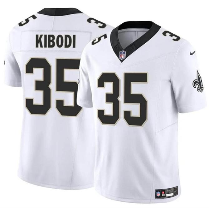 Men's New Orleans Saints #35 Jacob Kibodi White F.U.S.E Vapor Limited Stitched Football Jersey