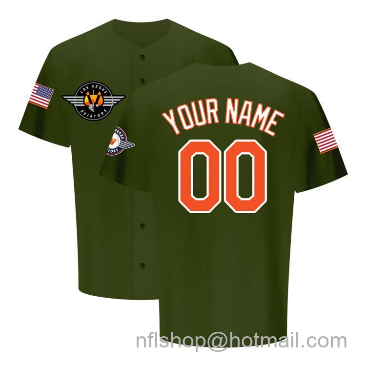 Men's Las Vegas Aviators Customized 2023 Flight Suit Green Stitched Baseball Milb Jersey