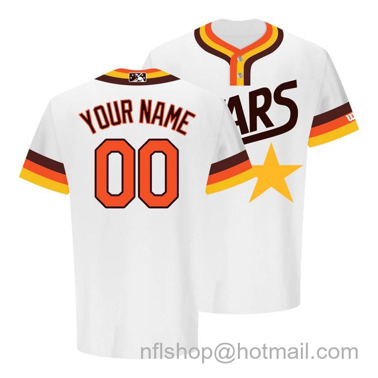 Men Las Vegas Stars Customized 1983 40th Anniversary 2023 Home White 2-Button Stitched Baseball Jersey