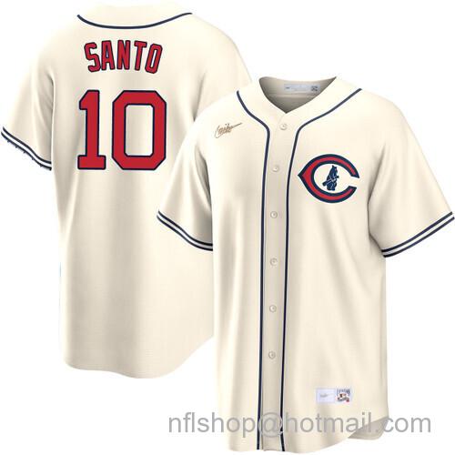 Ron Santo Chicago Cubs Field of Dreams Cream Nike Men's Stitched Baseball Jersey