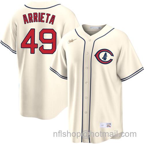 Jake Arrieta Chicago Cubs Field of Dreams Cream Nike Men's Stitched Baseball Jersey