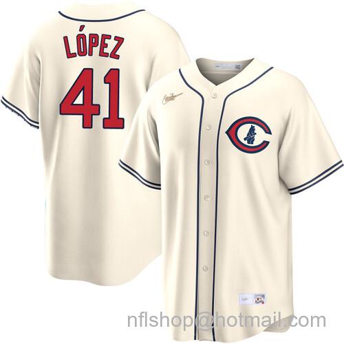 Jorge Lopez Chicago Cubs Field of Dreams Cream Nike Men's Stitched Baseball Jersey