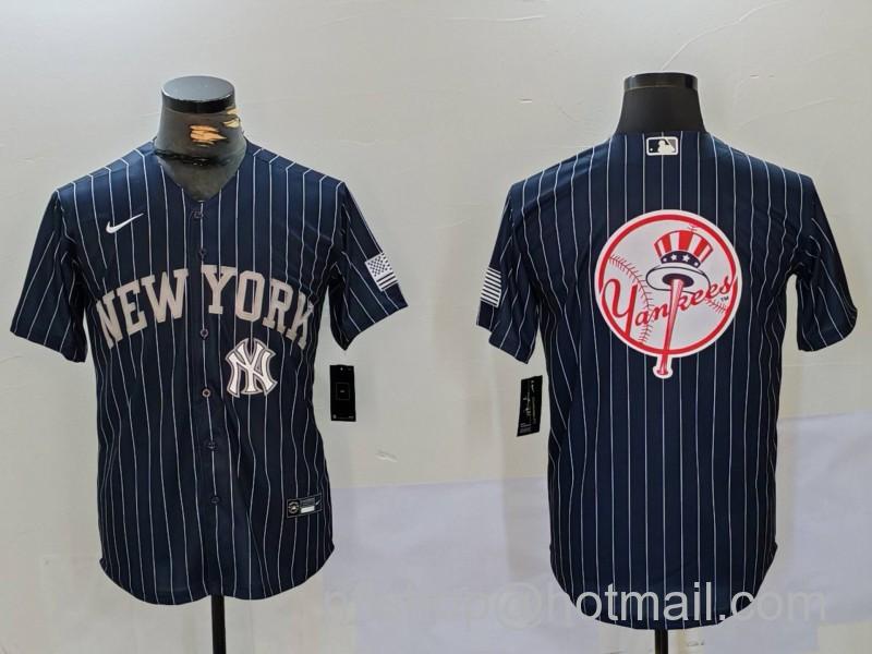 Men's New York Yankees Navy NikeTeam Big Logo Cool Base Stitched Baseball Jersey