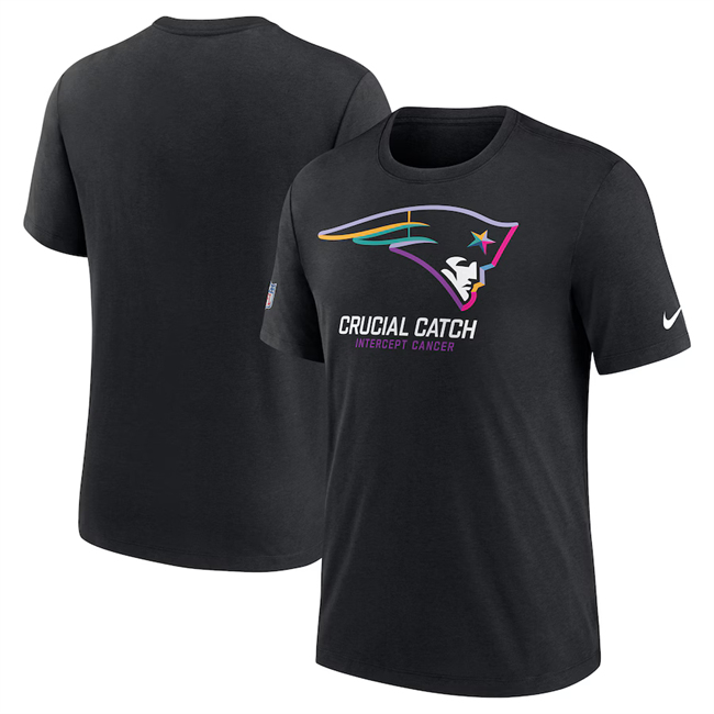 Men's New England Patriots Black 2024 Crucial Catch T-Shirt